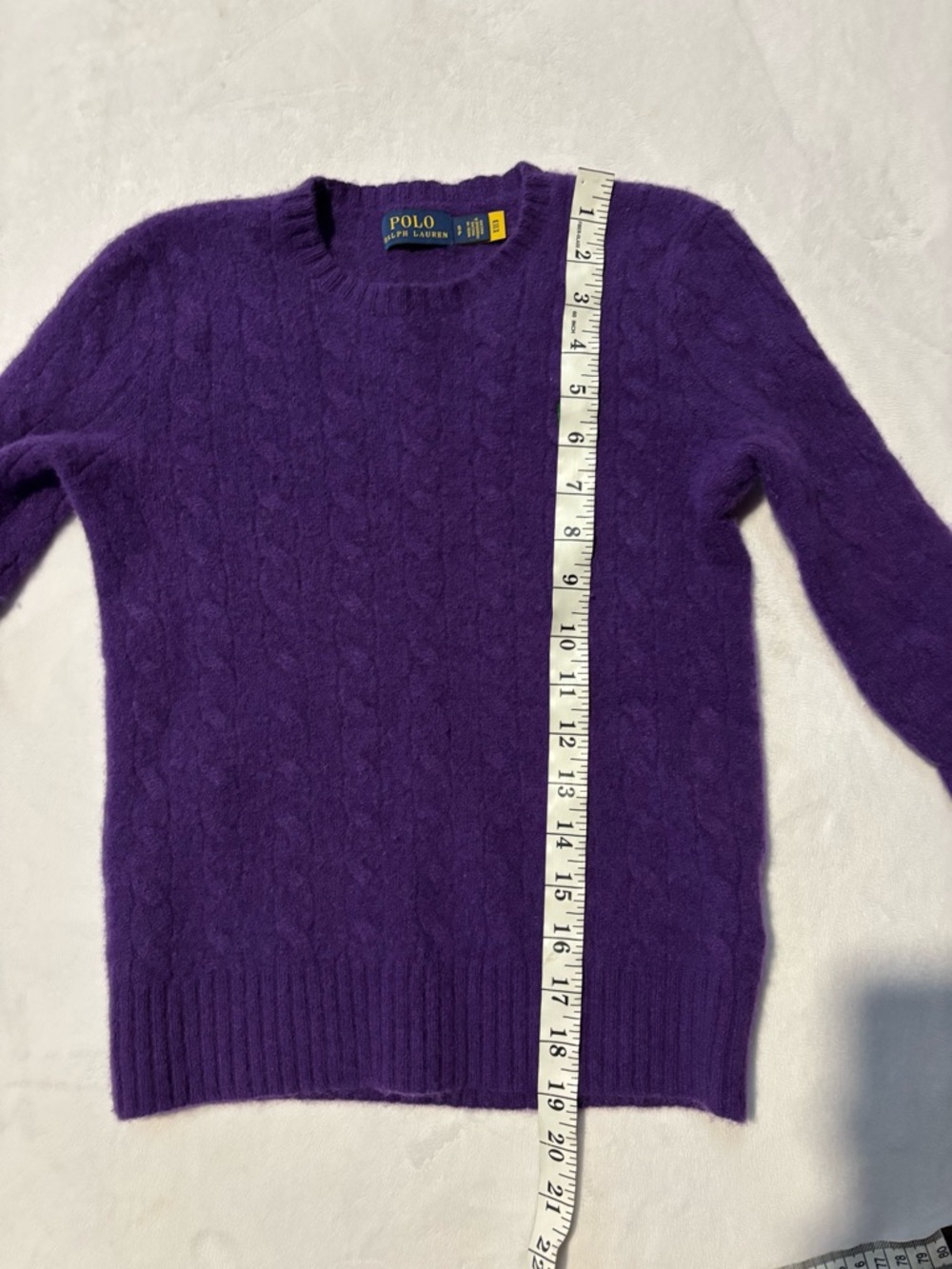 Polo Ralph Lauren Cable Wool-Cashmere Crewneck Sweater - Picture 7 of 8